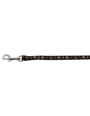 Cupcakes Nylon Ribbon Leash Black 3/8 inch wide 4ft Long