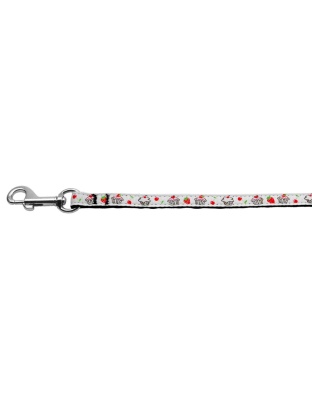 Cupcakes Nylon Ribbon Leash White 3/8 inch wide 4ft Long