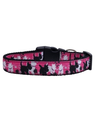 Plaid Pups Nylon Ribbon Collars Large