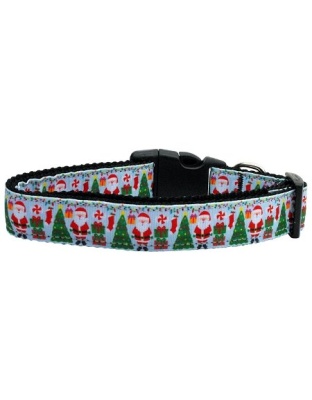 Aqua Santa Nylon Cat Collar