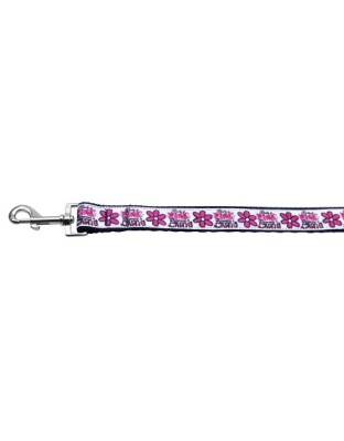 Dangerous in Camo Nylon Ribbon Pet Leash 1 wide 4ft