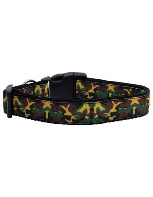 Green Camo Nylon Cat Collar