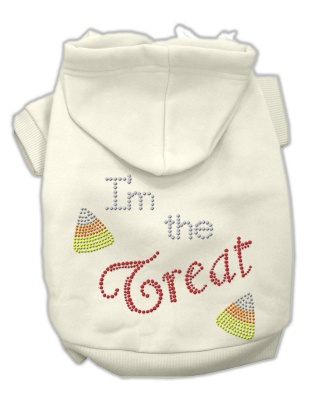 I'm the Treat Rhinestone Hoodies Cream L