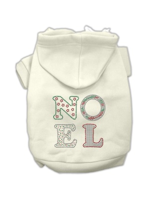 Noel Rhinestone Hoodies Cream L