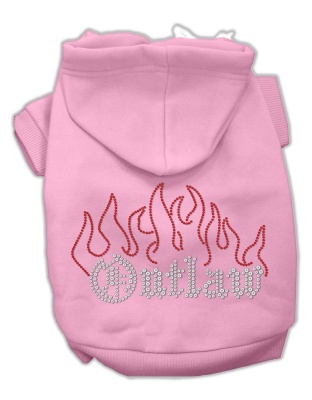 Outlaw Rhinestone Hoodies Pink L