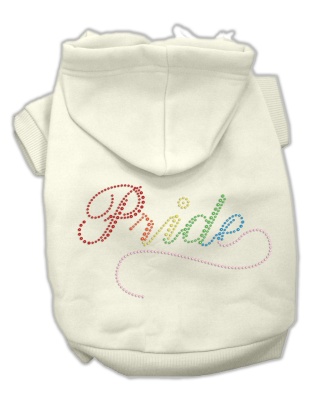 Rainbow Colored Pride Hoodies Cream L