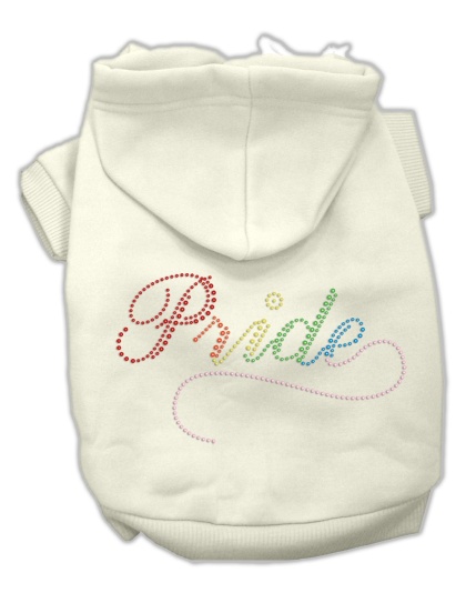 Rainbow Colored Pride Hoodies Cream L