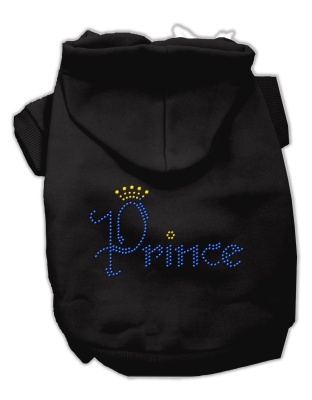 Prince Rhinestone Hoodies Black L