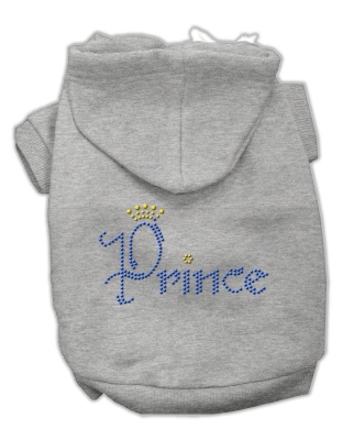 Prince Rhinestone Hoodies Grey L