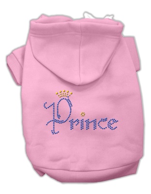 Prince Rhinestone Hoodies Pink L