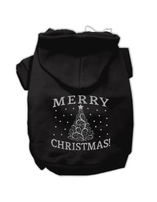 Shimmer Christmas Tree Pet Hoodies Black Size Lg