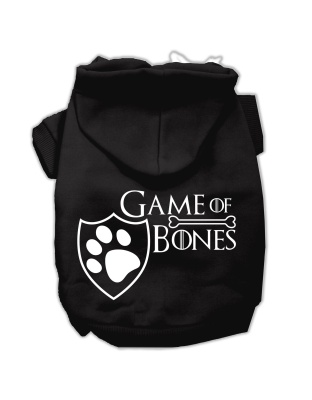 Game of Bones Screenprint Dog Hoodie Black L