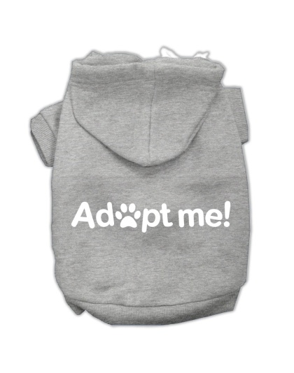 Adopt Me Screen Print Pet Hoodies Grey Size Lg