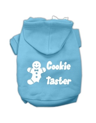 Cookie Taster Screen Print Pet Hoodies Baby Blue Size Lg