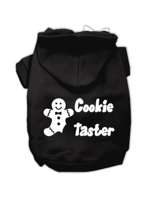 Cookie Taster Screen Print Pet Hoodies Black Size Lg