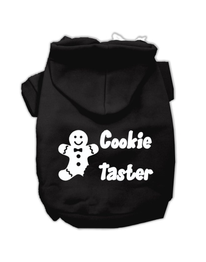 Cookie Taster Screen Print Pet Hoodies Black Size Lg