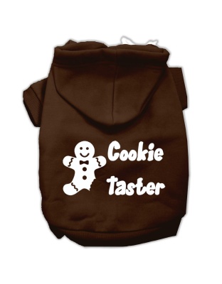 Cookie Taster Screen Print Pet Hoodies Brown Size Lg