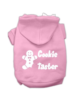 Cookie Taster Screen Print Pet Hoodies Light Pink Size Lg