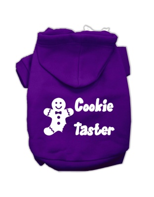 Cookie Taster Screen Print Pet Hoodies Purple Size Lg
