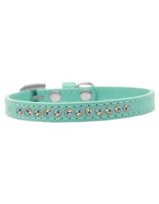 AB Crystal Size 10 Aqua Puppy Collar