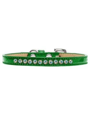 AB Crystal Size 10 Emerald Green Puppy Ice Cream Collar