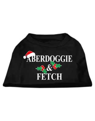 Aberdoggie Christmas Screen Print Shirt Black L