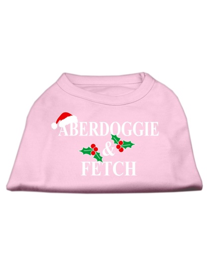 Aberdoggie Christmas Screen Print Shirt Light Pink L