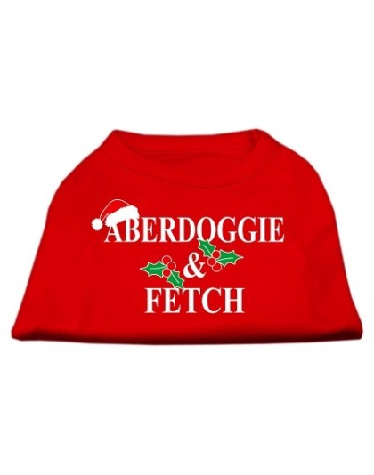 Aberdoggie Christmas Screen Print Shirt Red L