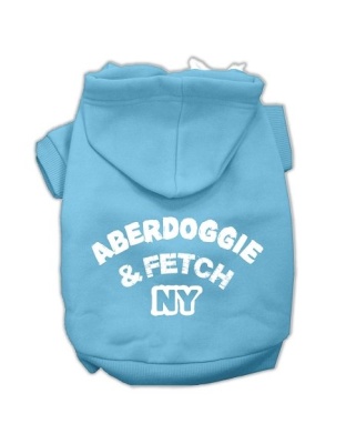 Aberdoggie NY Screenprint Pet Hoodies Baby Blue Size Lg