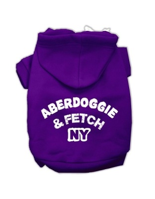 Aberdoggie NY Screenprint Pet Hoodies Purple Size Lg