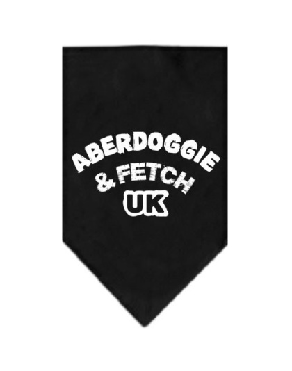 Aberdoggie UK Screen Print Bandana Black Large