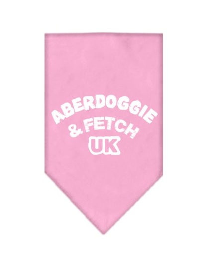 Aberdoggie UK Screen Print Bandana Light Pink Large