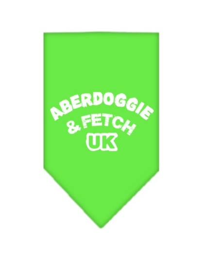 Aberdoggie UK Screen Print Bandana Lime Green Large