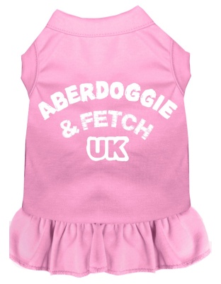Aberdoggie UK Screen Print Dress Light Pink 4X (22)