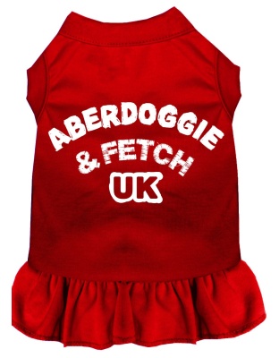 Aberdoggie UK Screen Print Dress Red 4X (22)
