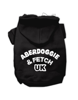 Aberdoggie UK Screenprint Pet Hoodies Black Size Lg