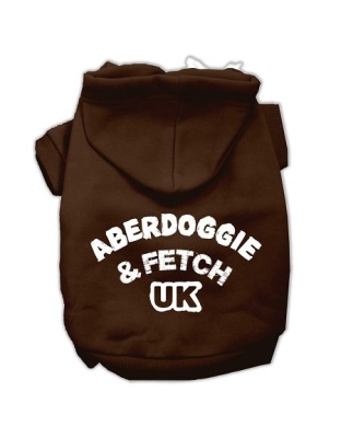 Aberdoggie UK Screenprint Pet Hoodies Brown Size Lg