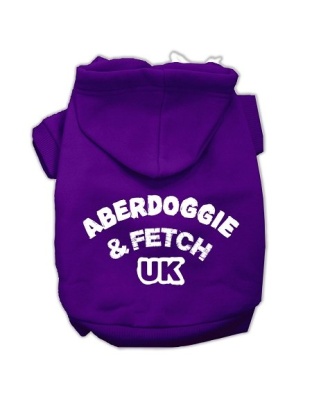 Aberdoggie UK Screenprint Pet Hoodies Purple Size Lg