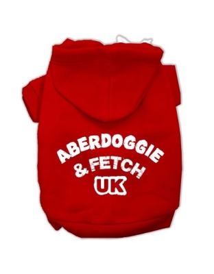 Aberdoggie UK Screenprint Pet Hoodies Red Size Lg
