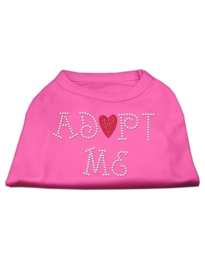 Adopt Me Rhinestone Shirt Bright Pink L