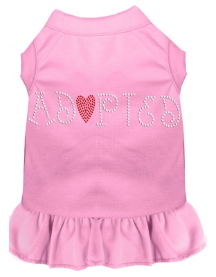 Adopted Rhinestone Dress Light Pink 4X