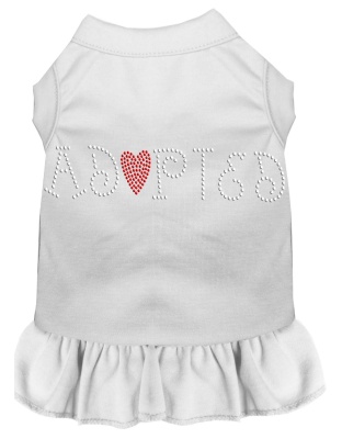 Adopted Rhinestone Dress White 4X