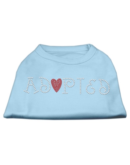 Adopted Rhinestone Shirt Baby Blue L