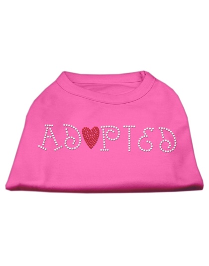 Adopted Rhinestone Shirt Bright Pink L