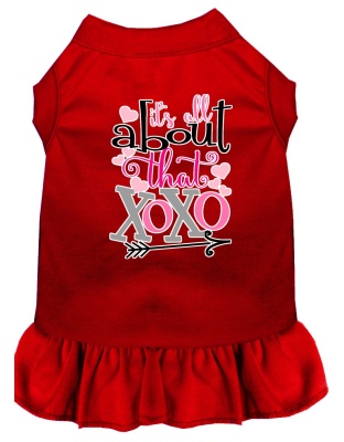 All about the XOXO Screen Print Dog Dress Red 4X