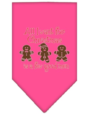 All I want is a Few Good Men Screen Print Bandana Bright Pink Large