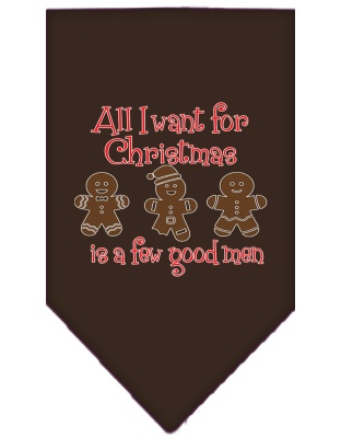 All I want is a Few Good Men Screen Print Bandana Cocoa Large