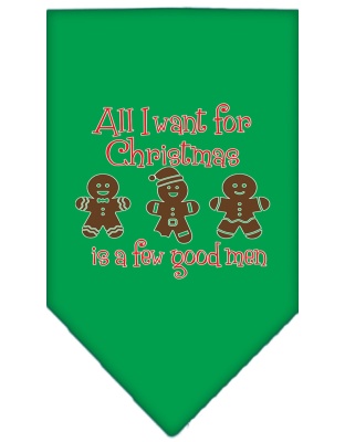 All I want is a Few Good Men Screen Print Bandana Emerald Green Large