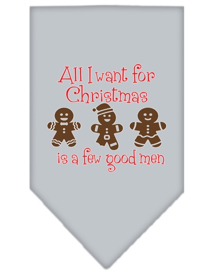 All I want is a Few Good Men Screen Print Bandana Grey Large
