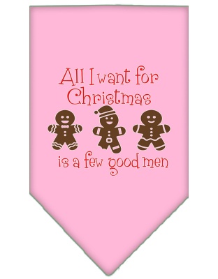 All I want is a Few Good Men Screen Print Bandana Light Pink Large